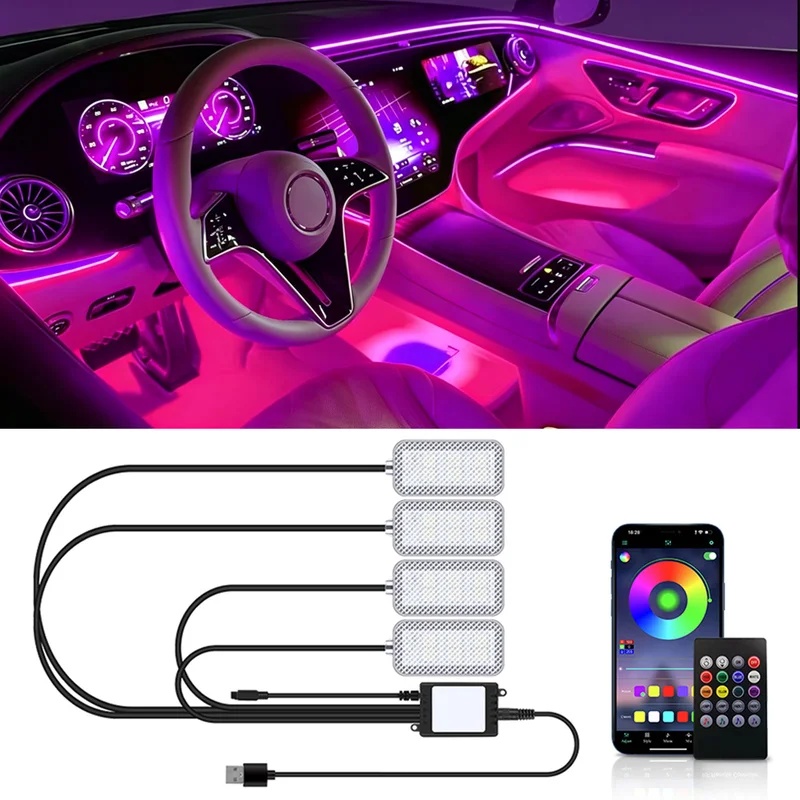 Neon LED Car Interior Ambient  - Led Ambient Interior Car Lights App Control review and price